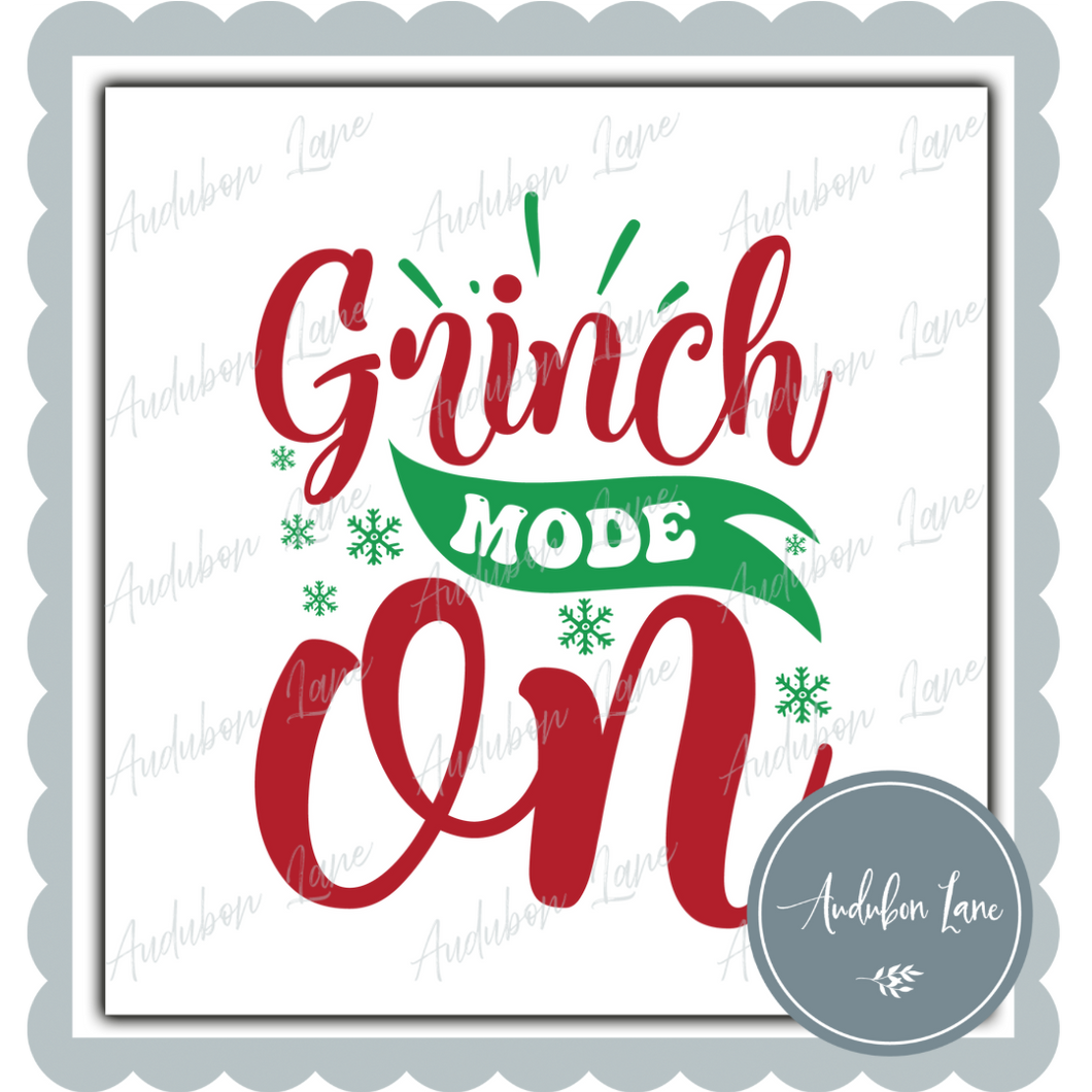 Green Dude Mode On Christmas Print Ready To Press DTF Transfer