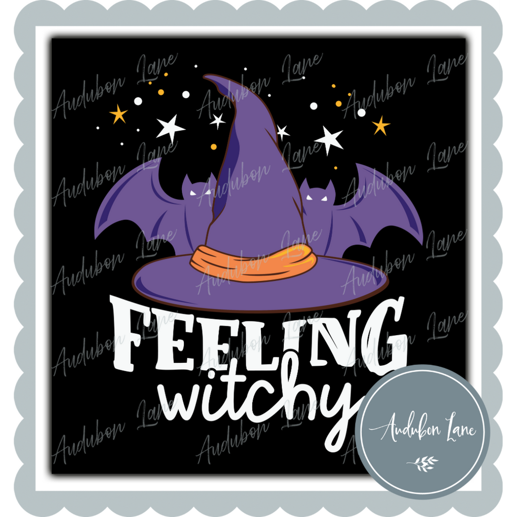 Feeling Witchy Batty Hat Ready To Press DTF Transfer