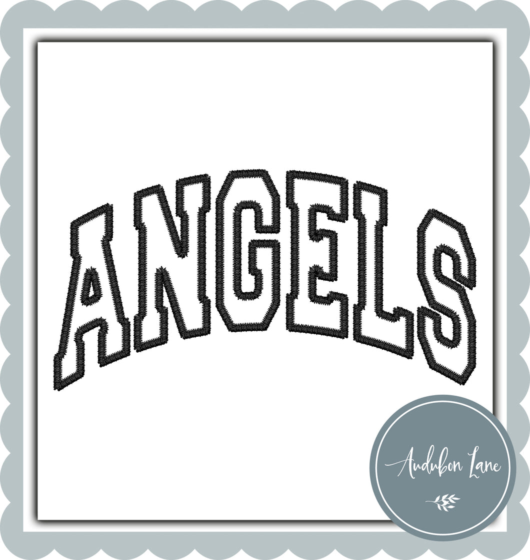 Angels Faux Black Embroidery