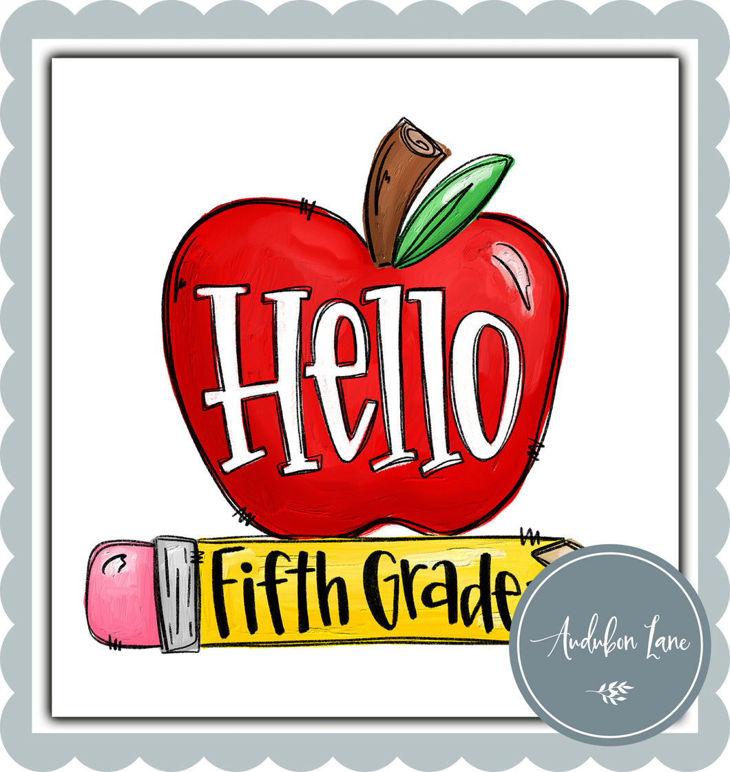 Apple Hello Fifth Grade Student