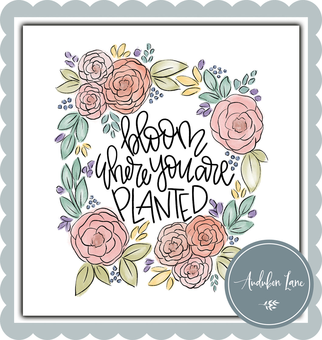 Bloom Where You Are Planted Wreath