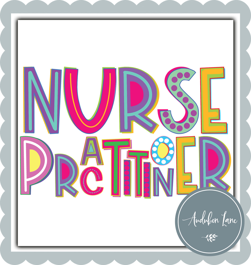 Funky Letter Nurse Practitioner