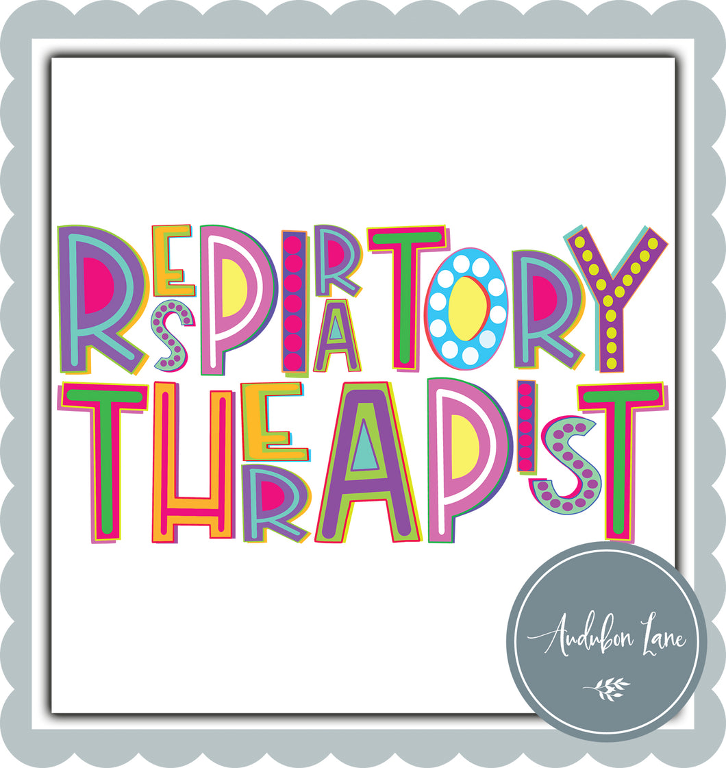 Funky Letter Respiratory Therapist