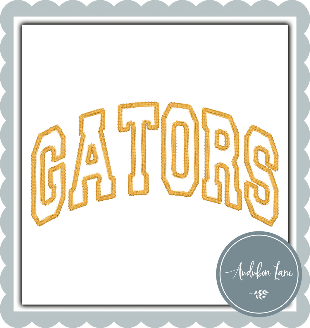 Gators Faux Gold Embroidery