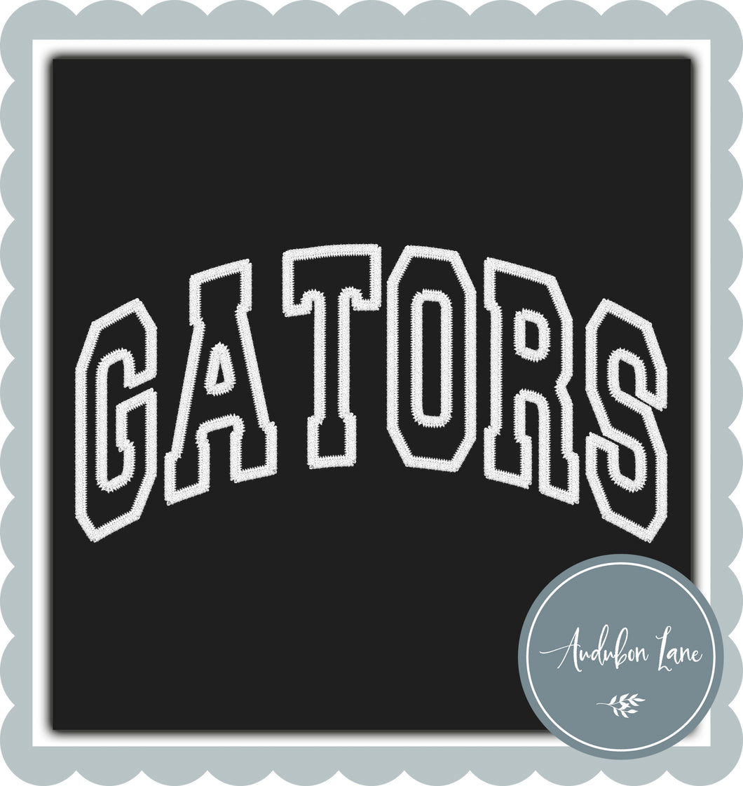 Gators Faux White Embroidery
