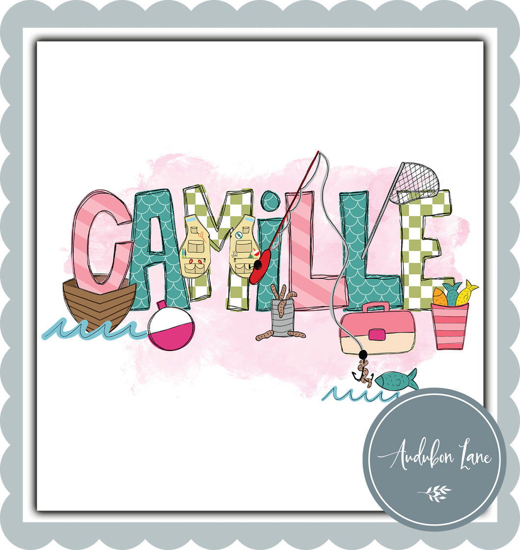 Personalized Fishing Alpha Girl Name