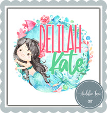 Load image into Gallery viewer, Custom Name with Watercolor Mermaid 2
