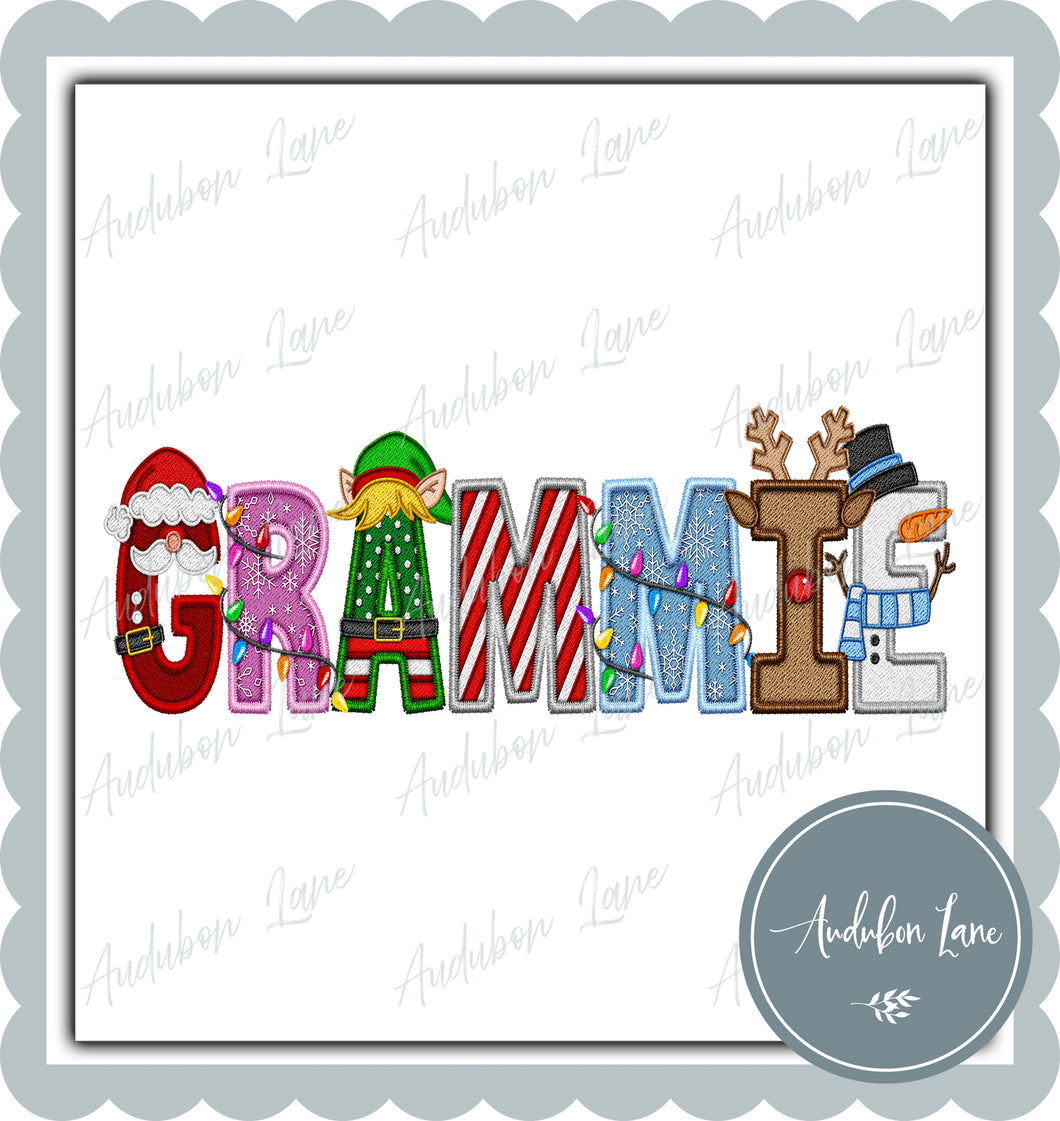 Grammie Christmas Faux Embroidery Print Ready To Press DTF Transfer Custom Requests Available