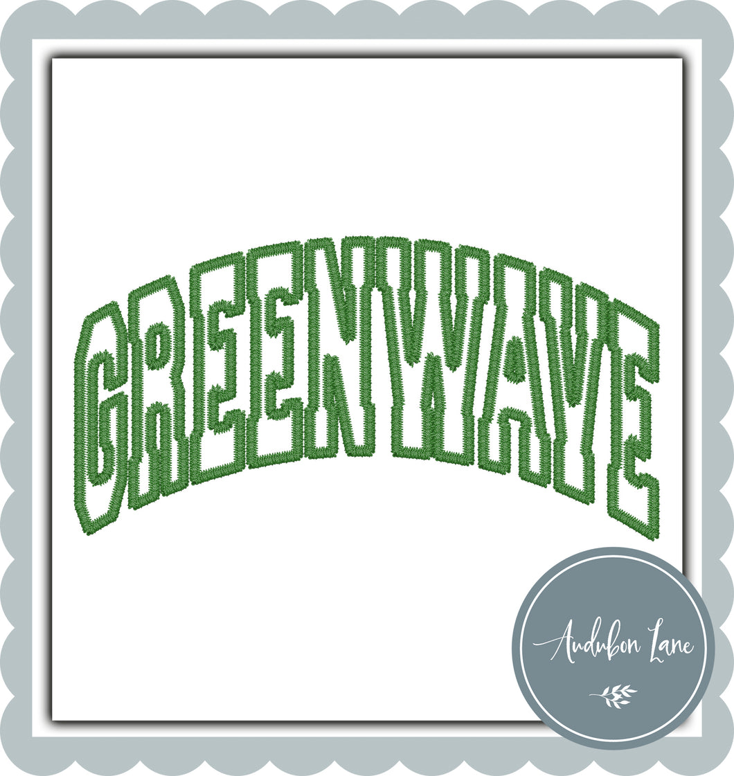 Greenwave Faux Green Embroidery