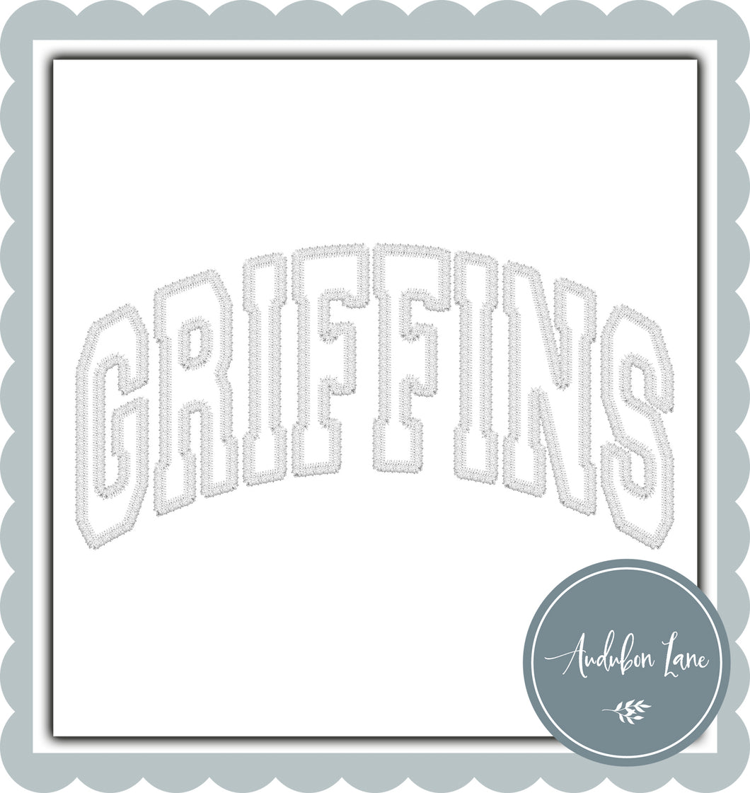 Griffins Faux White Embroidery