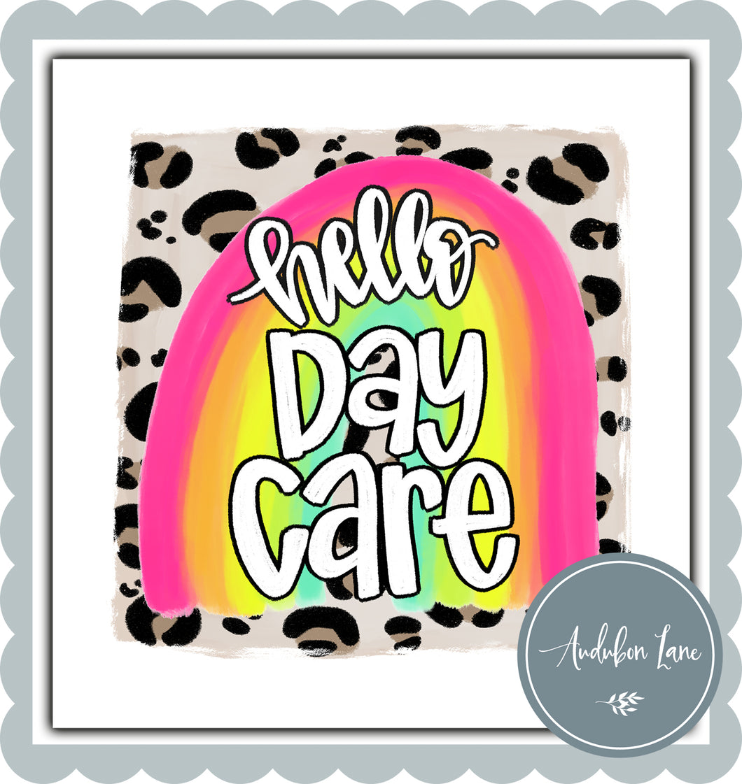 Hello Daycare Rainbow Leopard
