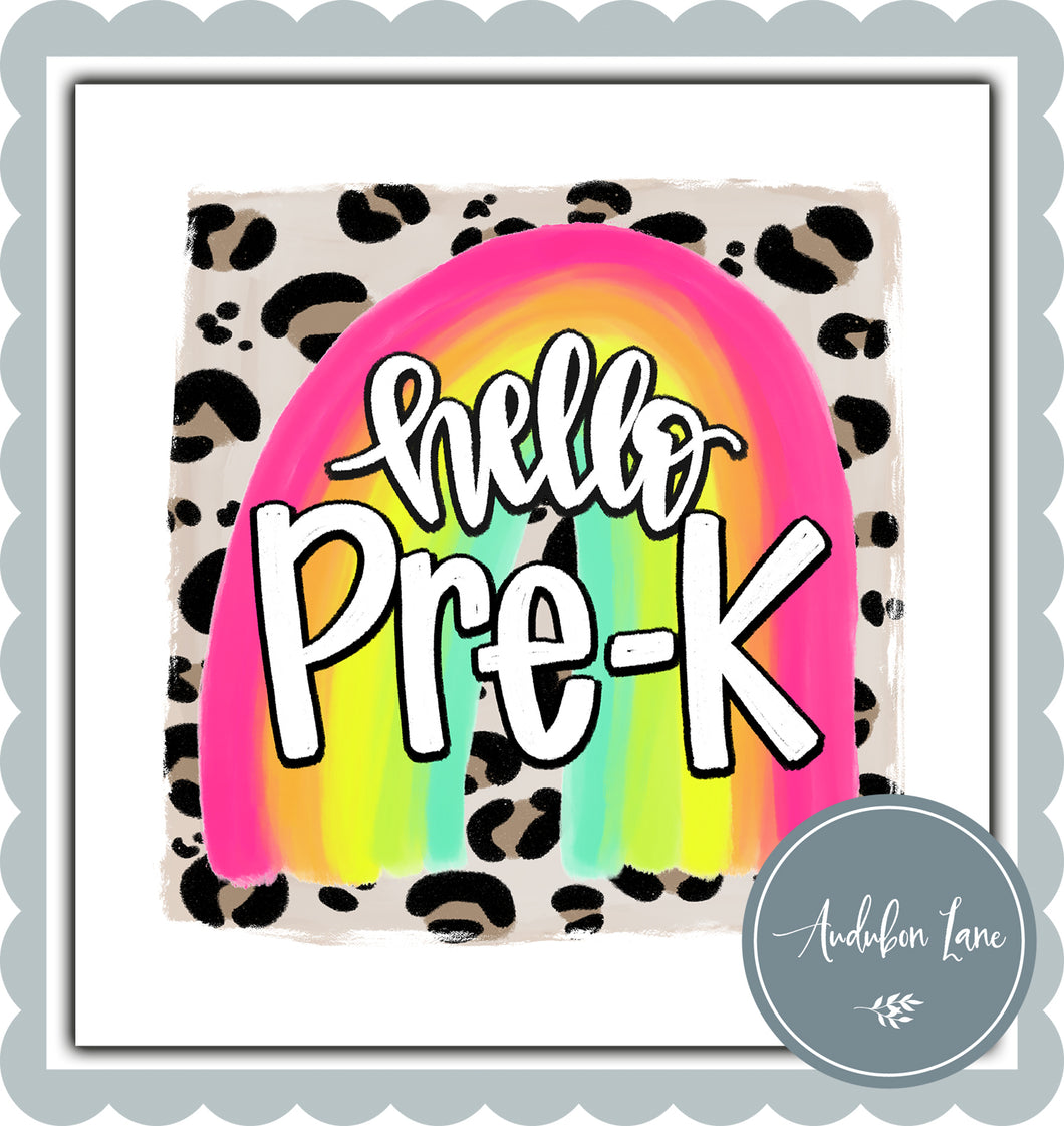 Hello PreK Rainbow Leopard Student