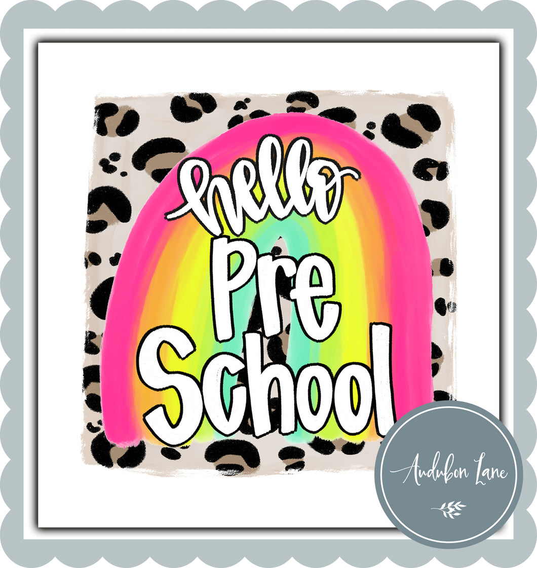 Hello Preschool Rainbow Leopard Student