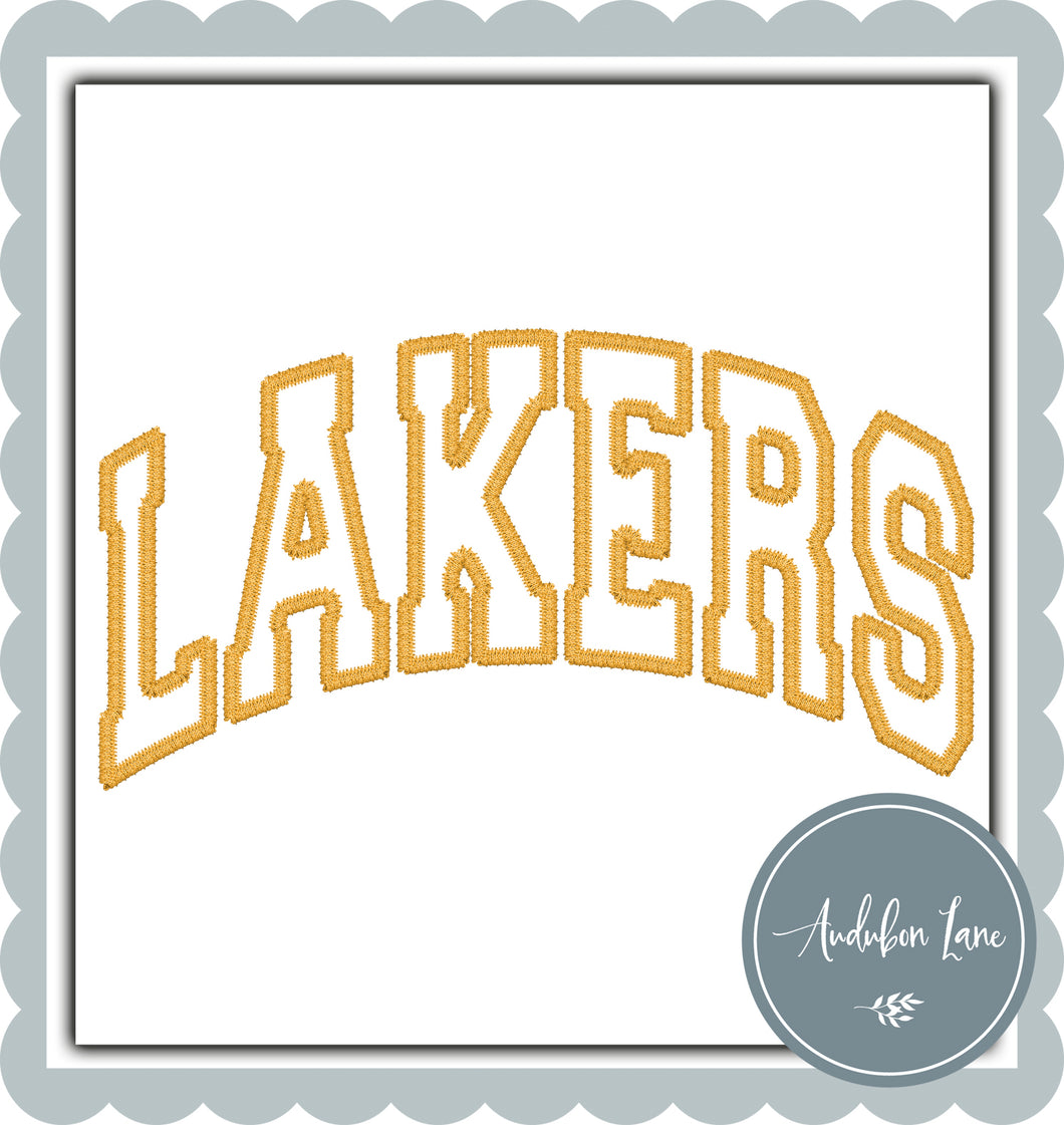 Lakers Faux Gold Embroidery