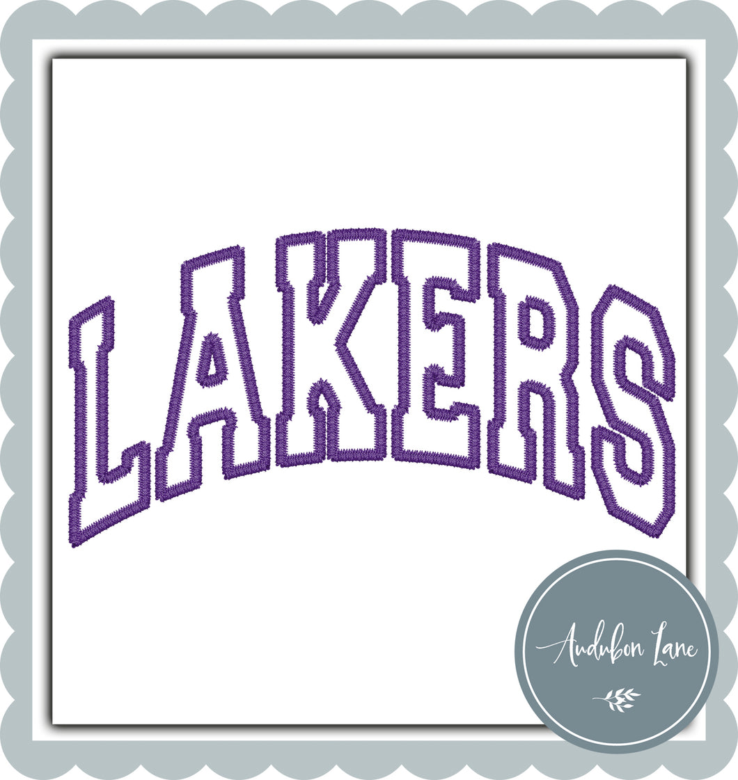 Lakers Faux Purple Embroidery