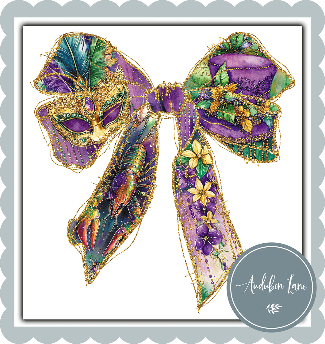 Mardi Gras Crawfish Bow