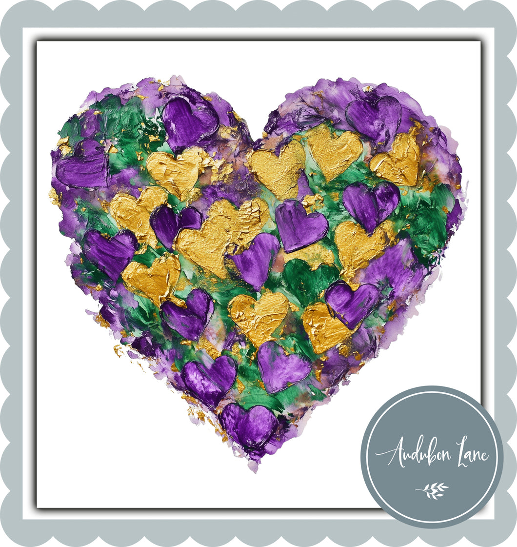 Mardi Gras Paint Heart