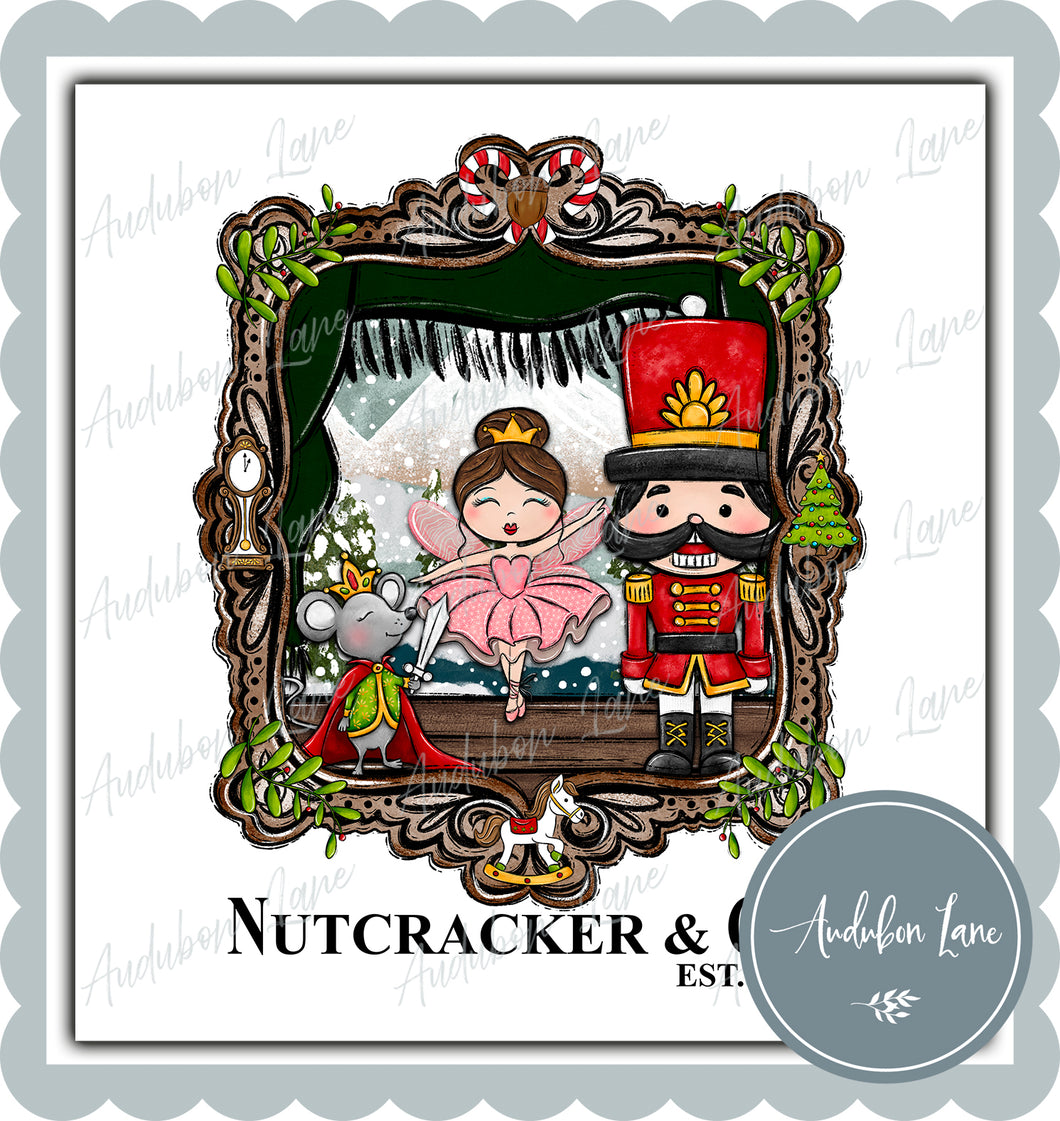Nutcracker And Co Magical Scene With Black Lettering Print Ready To Press DTF Transfer
