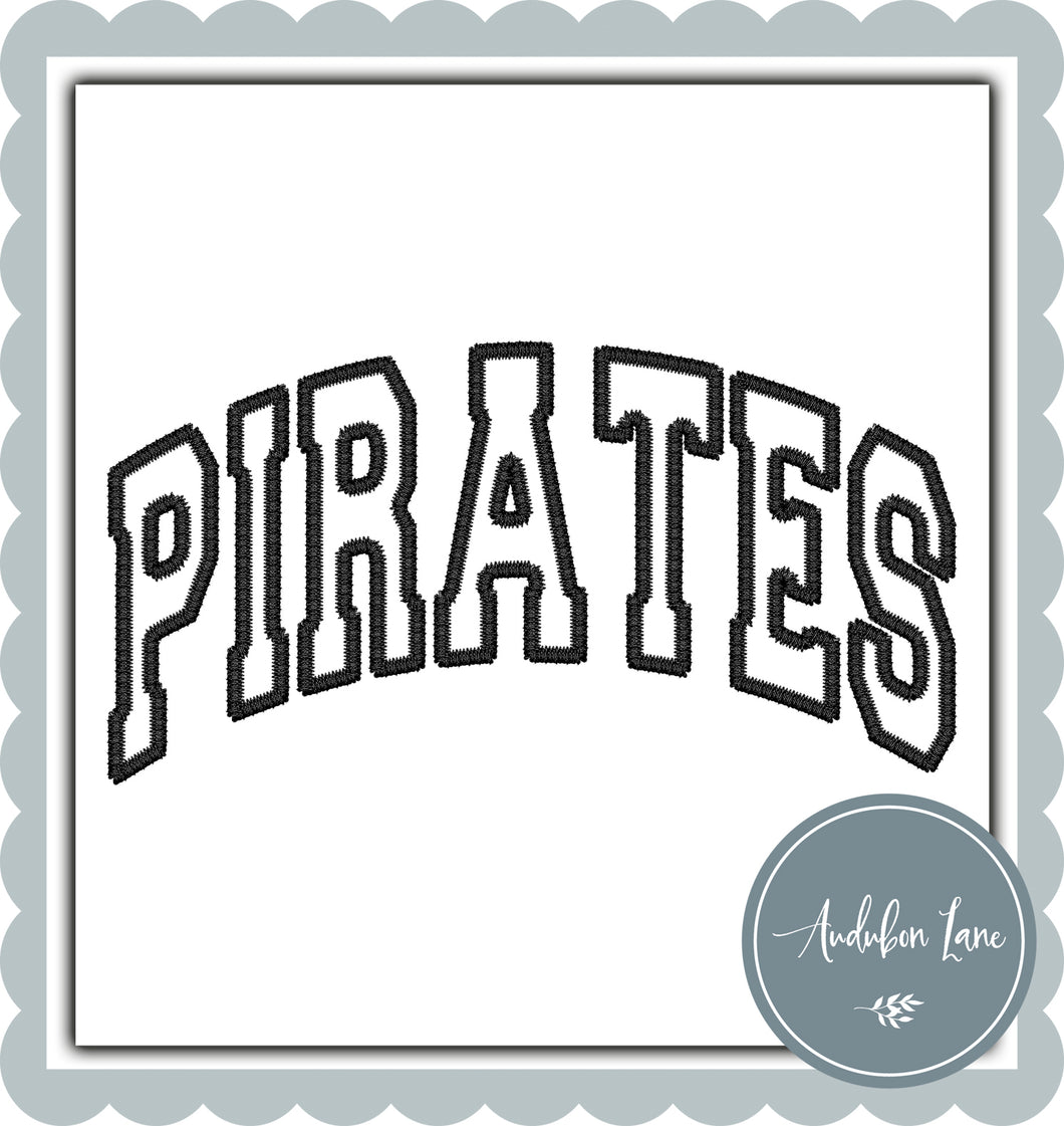 Pirates Faux Black Embroidery