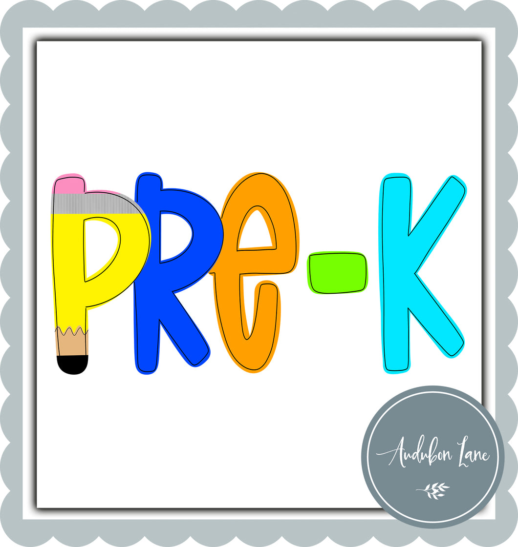 PreK Primary School Shape Letters Ready to Press DTF Transfer Custom Names Available On Request