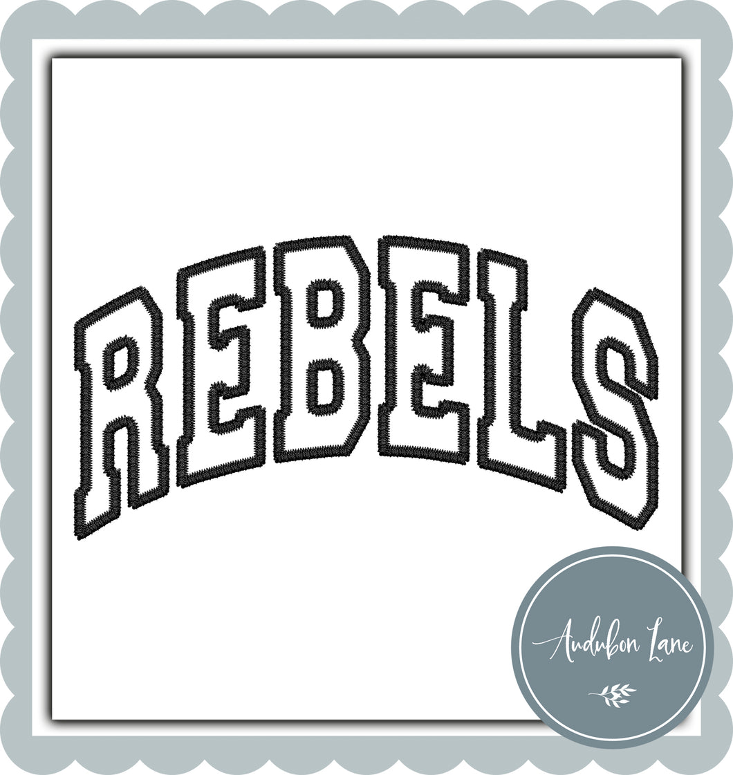 Rebels Faux Black Embroidery