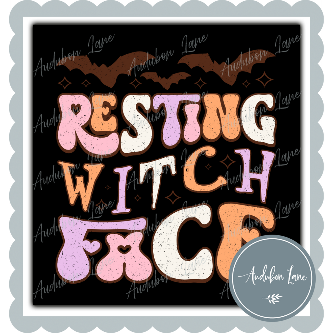 Resting Witch Face Pastel Retro Print Ready To Press DTF Transfer