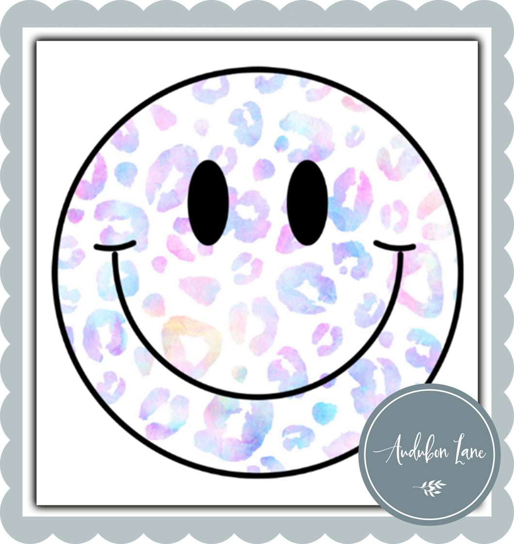 Pastel Leopard Rainbow Smiley