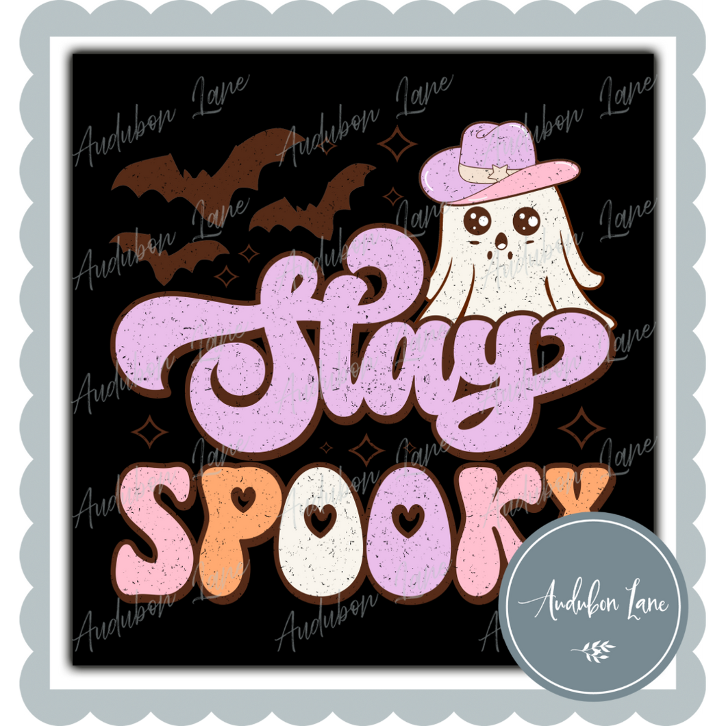 Stay Spooky Pastel Retro Print Ready To Press DTF Transfer