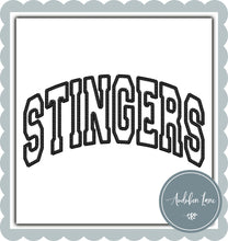 Load image into Gallery viewer, Stingers Arched Faux Black Embroidery
