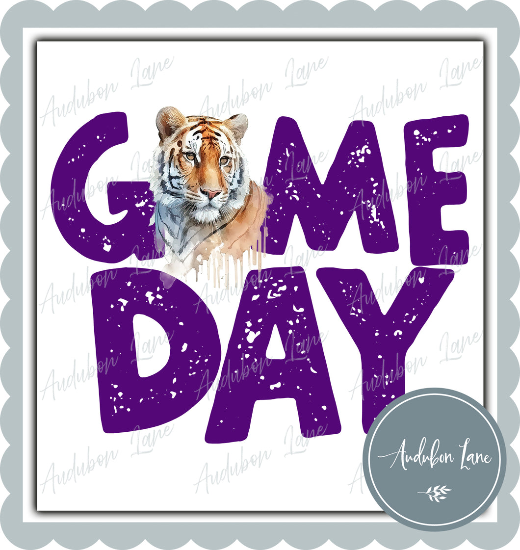 Tigers Purple Game Day Print Ready To Press DTF Transfer