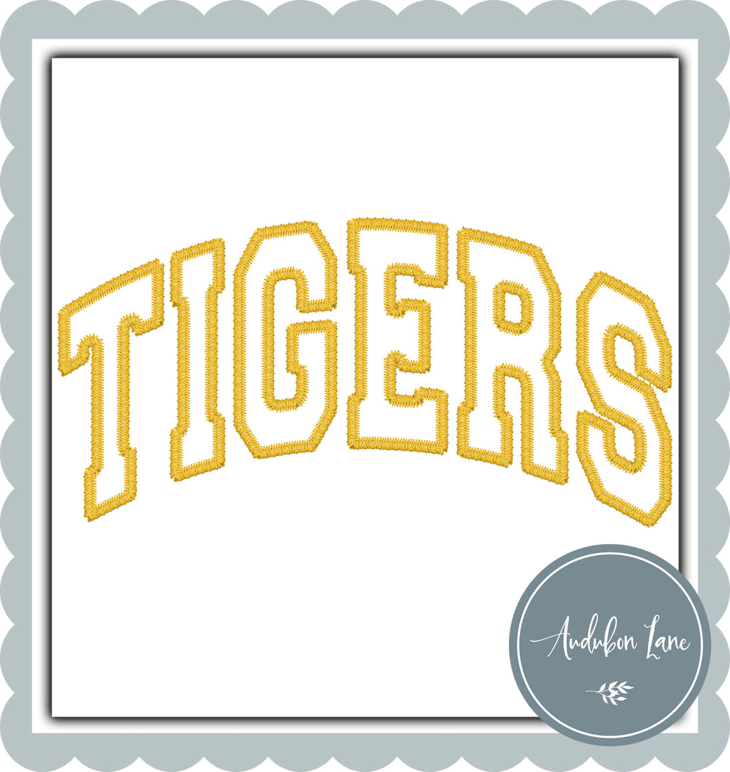 Tigers Faux Gold Embroidery
