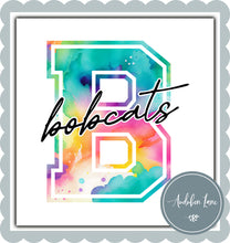Load image into Gallery viewer, Bobcats Watercolor Team Mascot Letter
