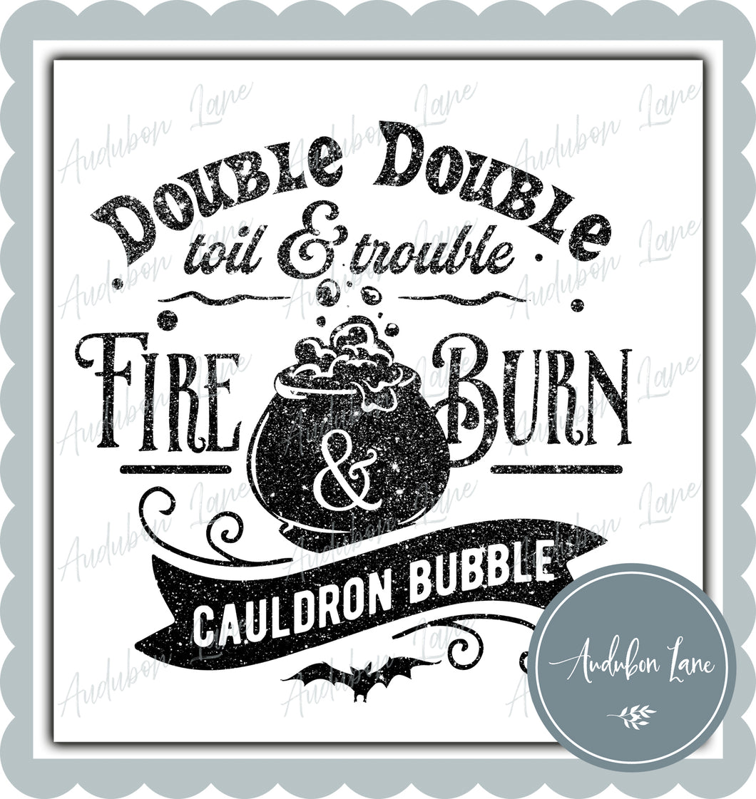 Double Double Toil and Trouble Black Glitter