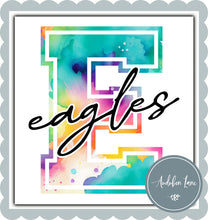 Load image into Gallery viewer, Eagles Watercolor Team Mascot Letter
