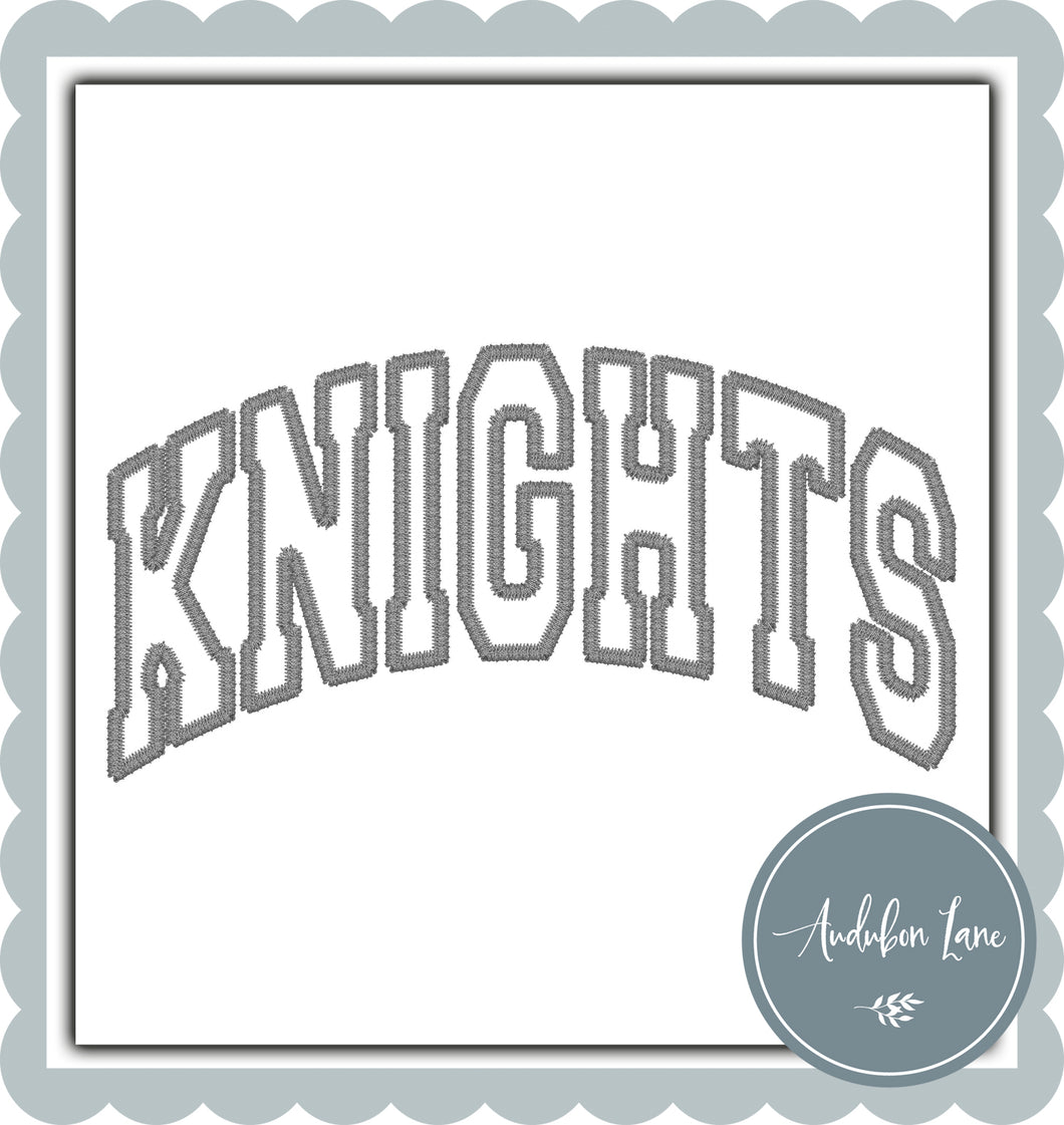Knights Faux Grey Arched Embroidery