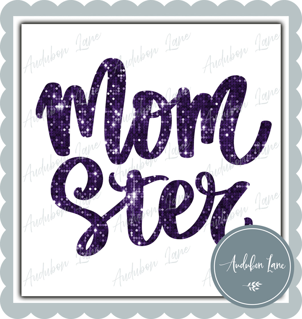 Momster Dark Purple Sequins