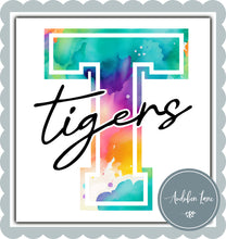 Load image into Gallery viewer, Tigers Watercolor Team Mascot Letter
