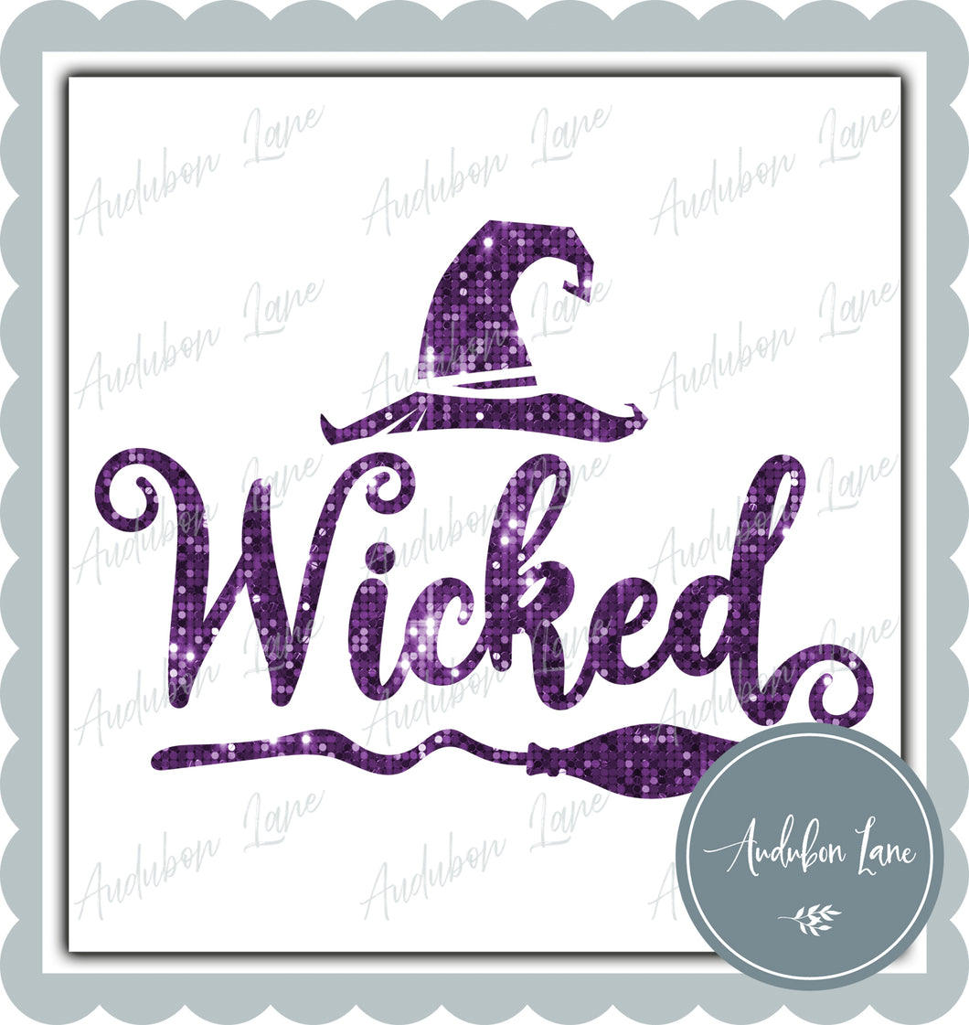 Wicked Purple Faux Sequins Print Ready To Press DTF Transfer