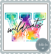 Load image into Gallery viewer, Wildcats Watercolor Team Mascot Letter
