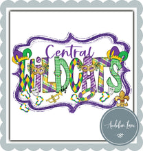 Load image into Gallery viewer, Wildcat Mardi Gras - Custom Mascot
