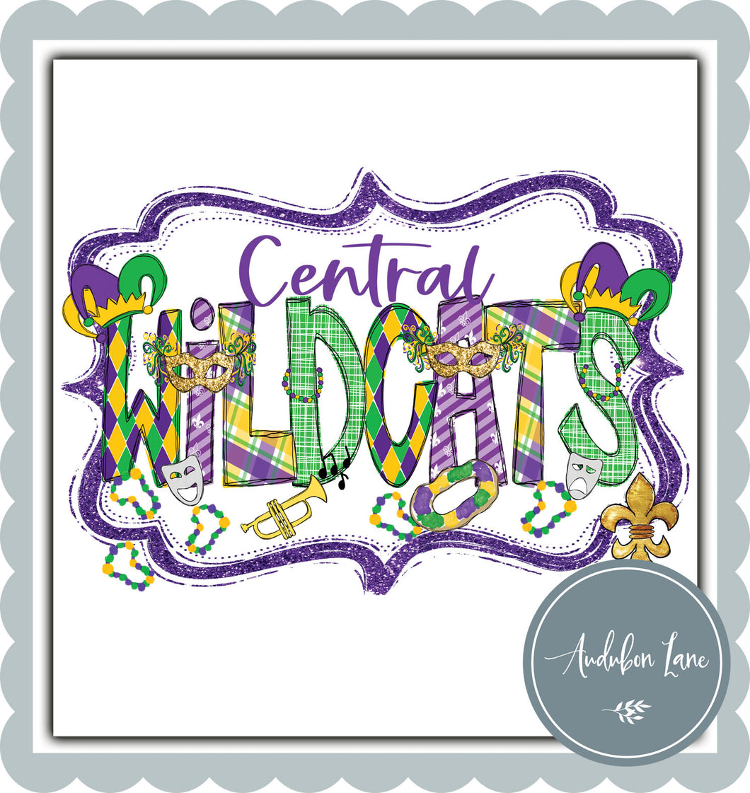 Wildcat Mardi Gras - Custom Mascot