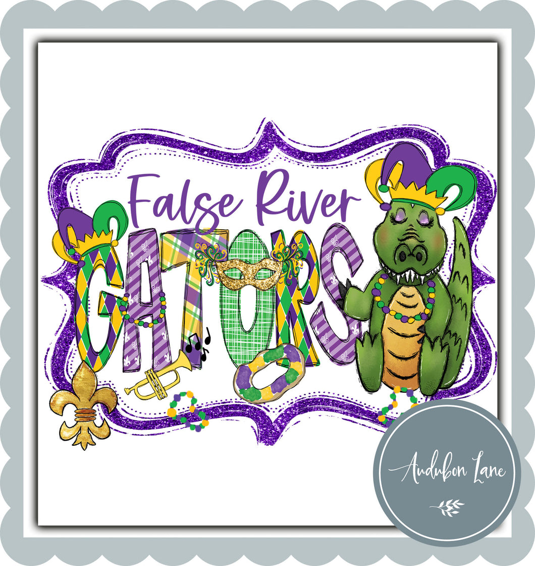 Gators Mardi Gras - Custom Mascot