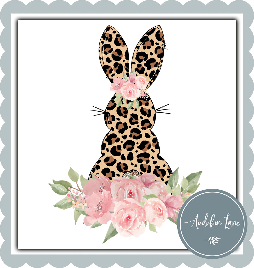 Leopard Bunny with Flowers