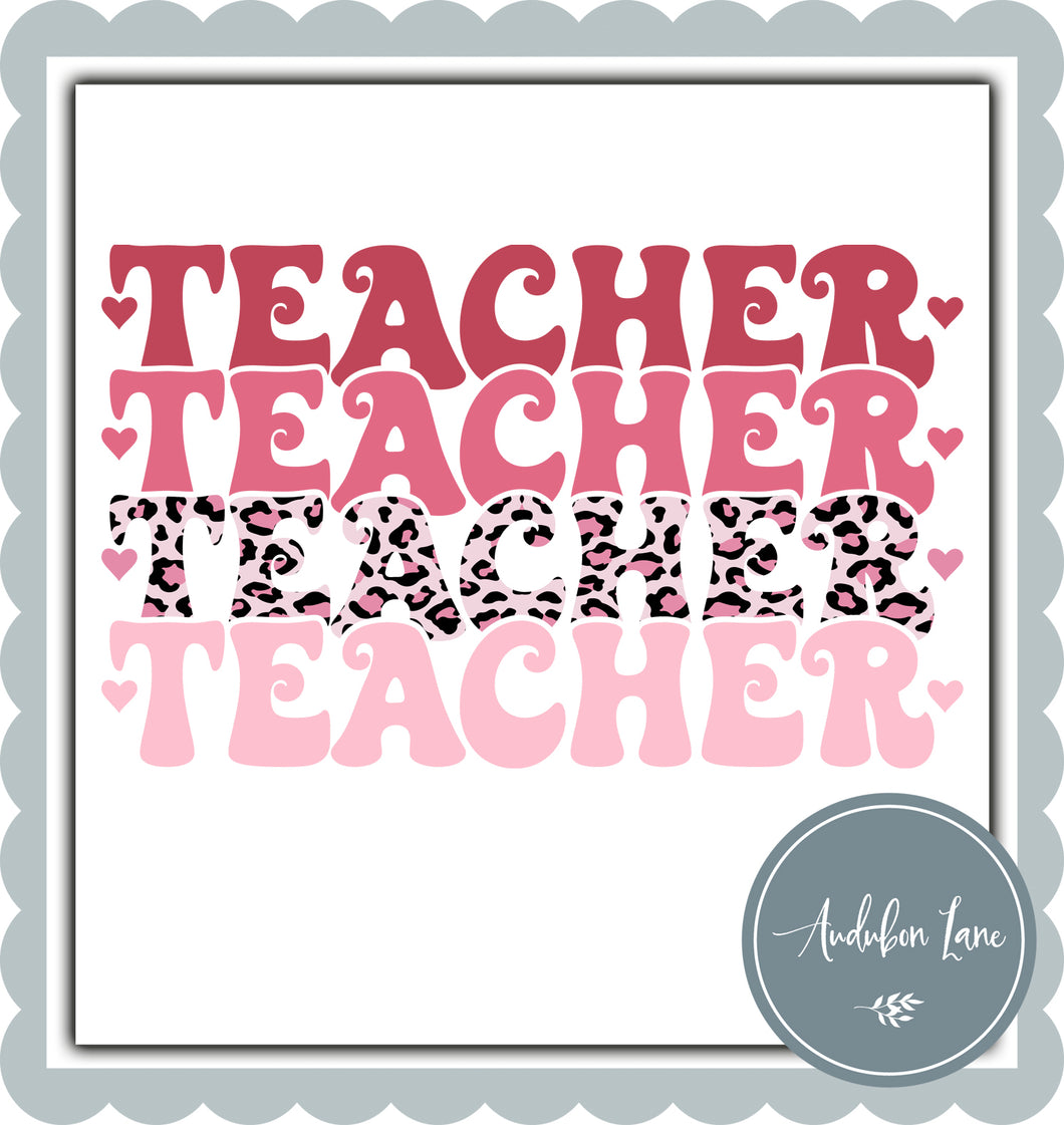 Teacher (Valentines with Leopard Print)