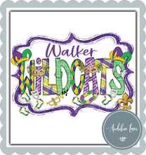 Load image into Gallery viewer, Wildcat Mardi Gras - Custom Mascot
